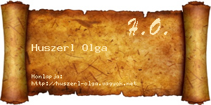 Huszerl Olga névjegykártya