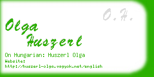olga huszerl business card